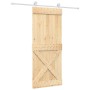 Puerta corredera con herrajes madera maciza de pino 85x210 cm en Puertas | Comprar online en Foru.es