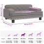 Cama para perros de cuero sintético gris 70x45x30 cm en Camas para perros | Comprar online en Foru.es