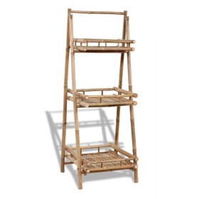 Estantería de bambú plegable con 3 niveles para plantas de vidaXL, Soportes para macetas - Ref: Foro24-41493, Precio: 101,35 ...