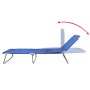 Tumbona plegable de acero con recubrimiento polvo azul de vidaXL, Tumbonas - Ref: Foro24-41477, Precio: 56,94 €, Descuento: %