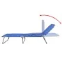 Tumbona plegable de acero con recubrimiento polvo azul de vidaXL, Tumbonas - Ref: Foro24-41477, Precio: 59,39 €, Descuento: %