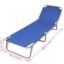 Tumbona plegable de acero con recubrimiento polvo azul de vidaXL, Tumbonas - Ref: Foro24-41477, Precio: 59,39 €, Descuento: %