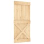 Puerta corredera con herrajes madera maciza de pino 95x210 cm en Puertas | Comprar online en Foru.es