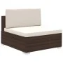 Set muebles de jardín y cojines 12 pzas ratán sintético marrón de vidaXL, Conjuntos de jardín - Ref: Foro24-41262, Precio: 1,...