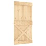 Puerta corredera con herrajes madera maciza de pino 100x210 cm en Puertas | Comprar online en Foru.es