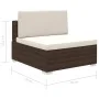Set muebles de jardín y cojines 12 pzas ratán sintético marrón de vidaXL, Conjuntos de jardín - Ref: Foro24-41262, Precio: 1,...