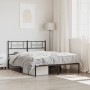 Estructura de cama con cabecero metal negro 135x190 cm de vidaXL, Camas y somieres - Ref: Foro24-355266, Precio: 99,18 €, Des...