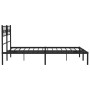 Estructura de cama con cabecero metal negro 135x190 cm de vidaXL, Camas y somieres - Ref: Foro24-355266, Precio: 99,18 €, Des...