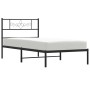 Estructura de cama con cabecero metal negro 80x200 cm de vidaXL, Camas y somieres - Ref: Foro24-355258, Precio: 63,85 €, Desc...