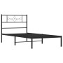Estructura de cama con cabecero metal negro 80x200 cm de vidaXL, Camas y somieres - Ref: Foro24-355258, Precio: 63,85 €, Desc...