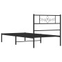Estructura de cama con cabecero metal negro 80x200 cm de vidaXL, Camas y somieres - Ref: Foro24-355258, Precio: 63,85 €, Desc...