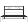 Estructura de cama con cabecero metal negro 120x190 cm de vidaXL, Camas y somieres - Ref: Foro24-355264, Precio: 94,33 €, Des...