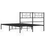 Estructura de cama con cabecero metal negro 120x190 cm de vidaXL, Camas y somieres - Ref: Foro24-355264, Precio: 94,33 €, Des...