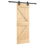 Puerta corredera con herrajes madera maciza de pino 70x210 cm en Puertas | Comprar online en Foru.es