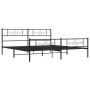 Estructura de cama cabecero y estribo metal negro 193x203cm de vidaXL, Camas y somieres - Ref: Foro24-355291, Precio: 127,46 ...
