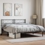 Estructura de cama con cabecero metal negro 120x190 cm de vidaXL, Camas y somieres - Ref: Foro24-372274, Precio: 97,14 €, Des...