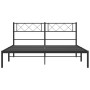 Estructura de cama con cabecero metal negro 120x190 cm de vidaXL, Camas y somieres - Ref: Foro24-372274, Precio: 97,14 €, Des...