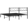 Estructura de cama con cabecero metal negro 120x190 cm de vidaXL, Camas y somieres - Ref: Foro24-372274, Precio: 97,14 €, Des...