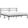 Estructura de cama con cabecero metal negro 193x203 cm de vidaXL, Camas y somieres - Ref: Foro24-372283, Precio: 104,85 €, De...