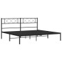 Estructura de cama con cabecero metal negro 193x203 cm de vidaXL, Camas y somieres - Ref: Foro24-372283, Precio: 104,85 €, De...