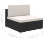 6-piece garden furniture set and black synthetic rattan cushions by vidaXL, Garden sets - Ref: Foro24-41257, Price: 481,80 €,...