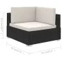 6-piece garden furniture set and black synthetic rattan cushions by vidaXL, Garden sets - Ref: Foro24-41257, Price: 481,80 €,...