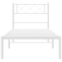 Estructura de cama de metal con cabecero blanco 90x200 cm de vidaXL, Camas y somieres - Ref: Foro24-372319, Precio: 58,72 €, ...