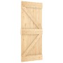 Puerta corredera con herrajes madera maciza de pino 85x210 cm en Puertas | Comprar online en Foru.es