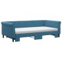 Sofá cama nido con colchón terciopelo azul 100x200 cm de vidaXL, Camas y somieres - Ref: Foro24-3197801, Precio: 429,85 €, De...