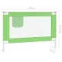 Barandilla de seguridad cama de niño verde tela 100x25 cm de , Barandillas de seguridad - Ref: Foro24-10190, Precio: 30,49 €,...