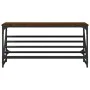 Mueble zapatero madera de ingeniería marrón roble 90x30x45 cm de , Zapateros y organizadores de calzado - Ref: Foro24-833422,...