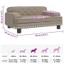 Cama para perros de cuero sintético color capuchino 70x45x30 cm en Camas para perros | Comprar online en Foru.es