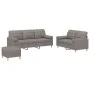Juego de sofás con cojines 3 piezas tela gris taupe de , Sofás - Ref: Foro24-3201337, Precio: 533,80 €, Descuento: %