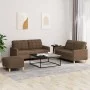 Sofa set with cushions 3 pieces brown fabric by , Sofas - Ref: Foro24-3201285, Price: 429,11 €, Discount: %