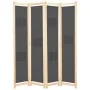Biombo divisor de 4 paneles de tela gris 160x170x4 cm de , Divisores de ambientes - Ref: Foro24-248176, Precio: 62,33 €, Desc...