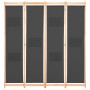 Biombo divisor de 4 paneles de tela gris 160x170x4 cm de , Divisores de ambientes - Ref: Foro24-248176, Precio: 63,98 €, Desc...