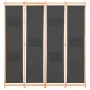 Biombo divisor de 4 paneles de tela gris 160x170x4 cm de , Divisores de ambientes - Ref: Foro24-248176, Precio: 62,33 €, Desc...