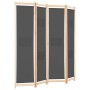 Biombo divisor de 4 paneles de tela gris 160x170x4 cm de , Divisores de ambientes - Ref: Foro24-248176, Precio: 63,98 €, Desc...
