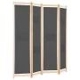 Biombo divisor de 4 paneles de tela gris 160x170x4 cm de , Divisores de ambientes - Ref: Foro24-248176, Precio: 62,33 €, Desc...