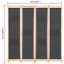 Biombo divisor de 4 paneles de tela gris 160x170x4 cm de , Divisores de ambientes - Ref: Foro24-248176, Precio: 63,98 €, Desc...