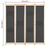 Biombo divisor de 4 paneles de tela gris 160x170x4 cm de , Divisores de ambientes - Ref: Foro24-248176, Precio: 62,33 €, Desc...