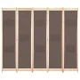 Biombo divisor de 5 paneles de tela marrón 200x170x4 cm de , Divisores de ambientes - Ref: Foro24-248181, Precio: 76,59 €, De...