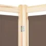 Biombo divisor de 5 paneles de tela marrón 200x170x4 cm de , Divisores de ambientes - Ref: Foro24-248181, Precio: 76,59 €, De...