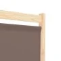 Biombo divisor de 5 paneles de tela marrón 200x170x4 cm de , Divisores de ambientes - Ref: Foro24-248181, Precio: 76,59 €, De...