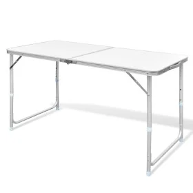 Adjustable folding camping table 120x60 cm by vidaXL, camping furniture - Ref: Foro24-41325, Price: 53,31 €, Discount: %