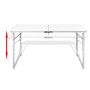 Mesa de camping plegable ajustable 120x60 cm de vidaXL, Mobiliario de camping - Ref: Foro24-41325, Precio: 51,68 €, Descuento: %