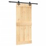 Puerta corredera con herrajes madera maciza de pino 90x210 cm en Puertas | Comprar online en Foru.es