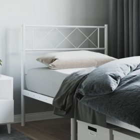 Cabecero de metal blanco 75 cm de , Cabeceros y pies de cama - Ref: Foro24-372352, Precio: 18,69 €, Descuento: %