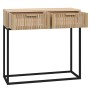Mesa consola hierro y madera contrachapada 80x30x75 cm de , Mesas auxiliares - Ref: Foro24-352105, Precio: 88,81 €, Descuento: %