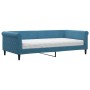 Sofá cama con colchón terciopelo azul 100x200 cm de , Camas y somieres - Ref: Foro24-3197753, Precio: 343,97 €, Descuento: %